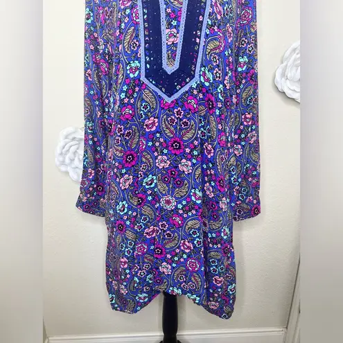 Matilda Jane NTM: Thoughts & Dreams High Low Floral Blueish Purple Dress Sz L
