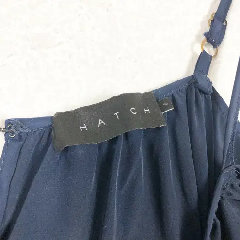 Hatch Blue Oversized Tapered Sleeveless Jumpsuit Small Maternity Lightweight