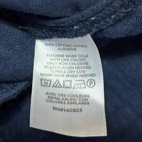 Loft  Women's Blue Straight Wide Leg High Waist Elastic Waist Trousers Pants S