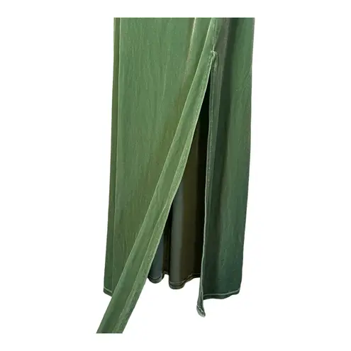 Birdy Grey KIRA DRESS VELVET DARK SAGE