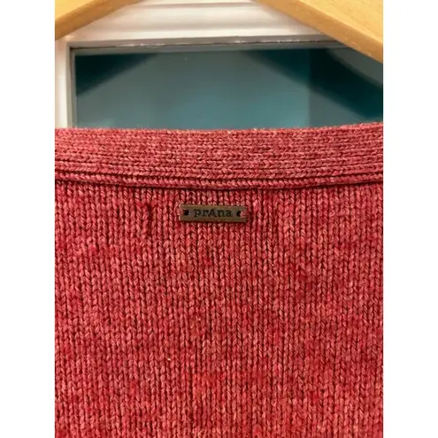 prAna Phono Mauve Boxy Cropped Solid Striped Sweater Boat neck Wool MEDIUM