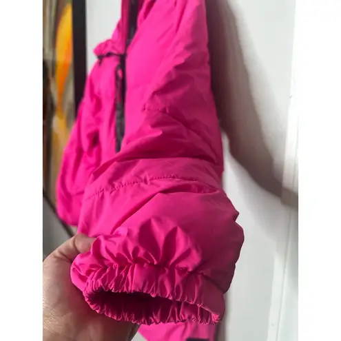 OOF WEAR Women's Neon Pink Long Sleeve High Neck Puffer Coat Size 38