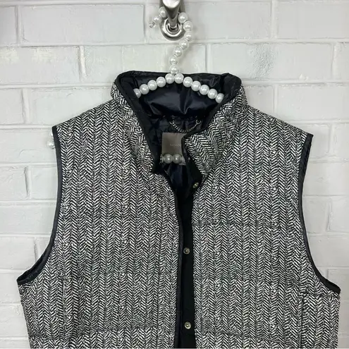 Banana Republic  Herringbone Print Snap Puffer Vest Size L