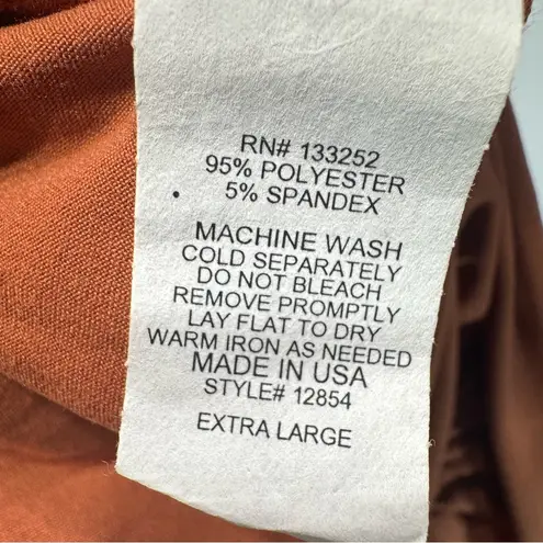 Inner beauty Rust Orange Baby Doll Tiered Ruffle Long Sleeve V Neck Knit Dress