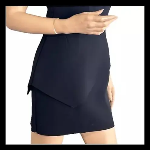 Halston Heritage peplum Asymmetrical Structure Tank Dress Size 4 Black