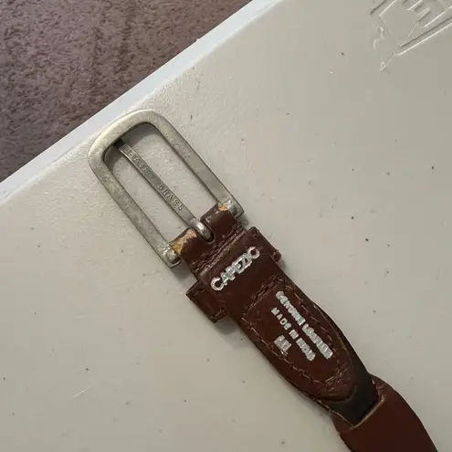 Capezio Genuine Leather Colored India Made Solid Brass Buckle Belt Size M/L Brown Size M