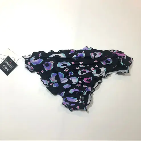 Salt+Cove LEOPARD Animal Ruffle Bikini Swim Bottom Black Size undefined