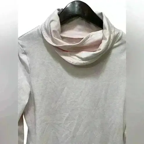 Apana Yoga Cowl Neck Long Sleeved Active Top w/ Thumb Holes Size Medium Pink