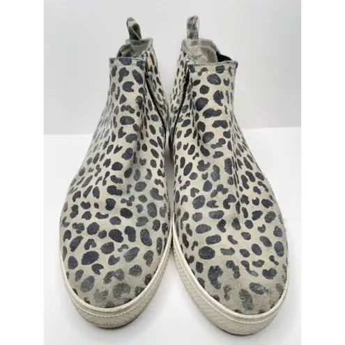 Caslon Leopard Print Suede Leather Ankle Booties Wedge Sneakers Casual Size 10