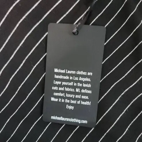 Michael Lauren Black Stripe Sleeveless Shift Dress Size Small NWT T-Shirt Dress