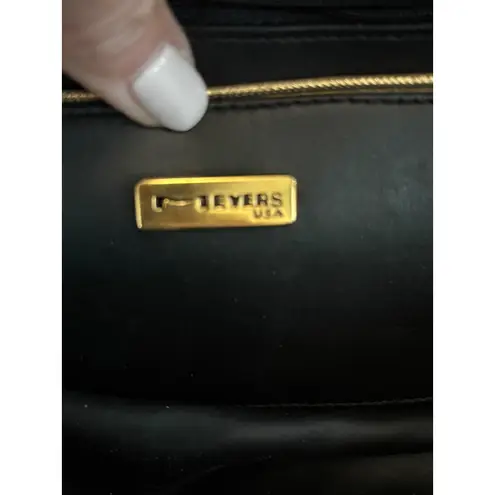 Vintage Meyers Quilted Shoulder Bag Eggplant Color Gold Accent Purse USA Made Purple