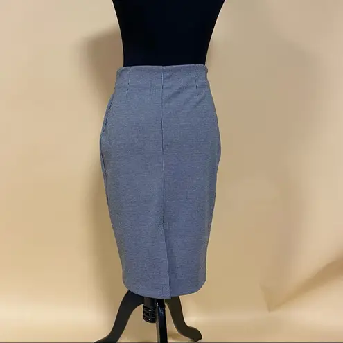 Few Moda Tie Front Grey Houndstooth Belted Pencil Skirt Size S