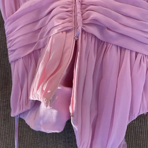 Madeline Gardner Formal Dress Women’s Sz 8 Pink Rose Long Dress MoriLee NWT