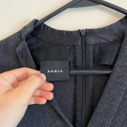 Akris Gray Wool 3/4 Sleeve Dress- Size US 6