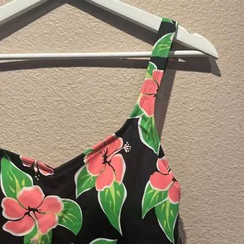 Jantzen New Women’s Tankini Swim Top Pink Floral Tropical Size 16 NWT