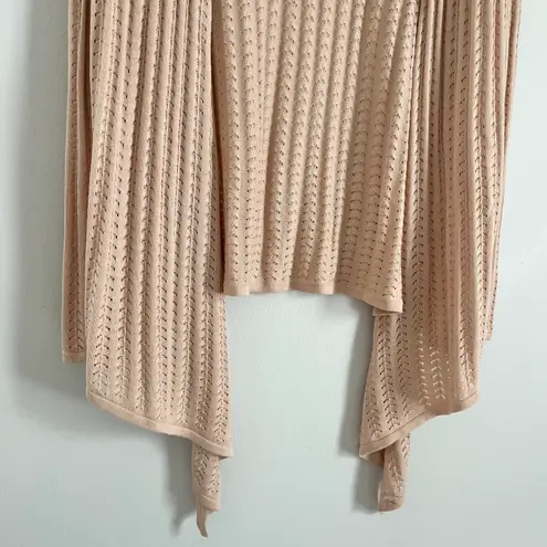 Soft Surroundings Silk Inglis Cardigan Sweater Sand Cream Beige Size Large