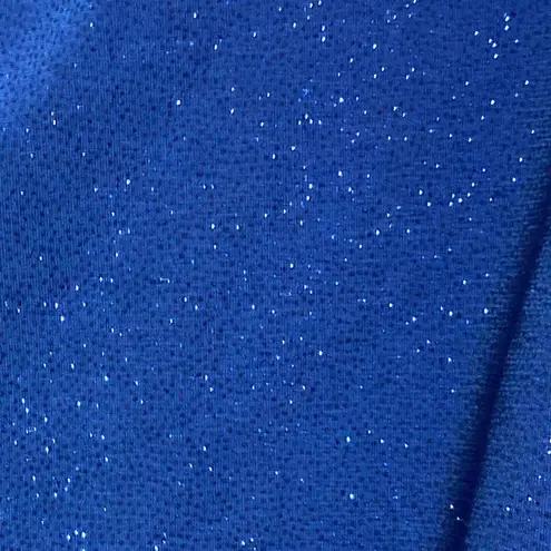 NWT ENFOCUS WOMAN SIZE 16 W COBALT BLUE GLITTER TOP BLACK SKIRT COCKTAIL DRESS