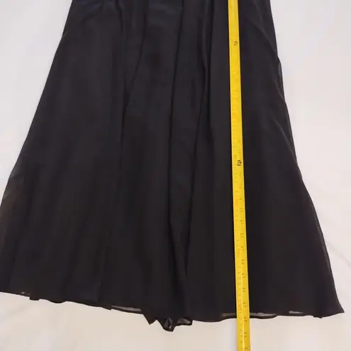 Alfred Angelo Strapless Dress Womens Size 12 Black cream Waist Bow Dress