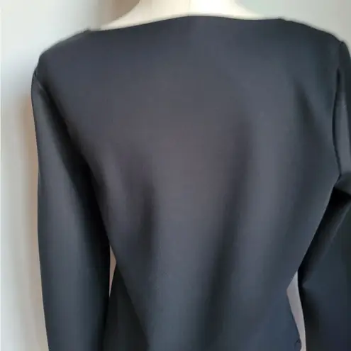 Abercrombie & Fitch , New Black Asymmetrical Stretch Ponte Knit Top Size Large