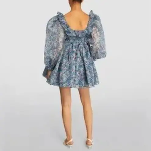 Selkie The Mayfair Puff Dress in the Secret Garden print Blue Size XS