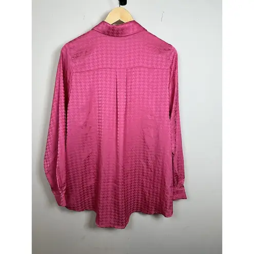 Bohme SCOUT BUTTON UP IN HOT PINK Size M Long Sleeve