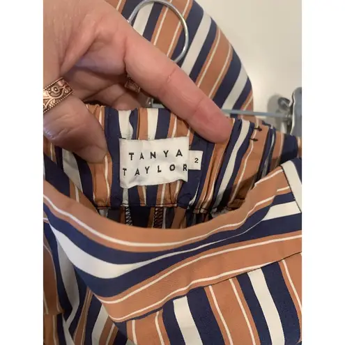 Tanya Taylor (A-32) Womens dress panst size 2 striped color beiged,blue,white - Image 4
