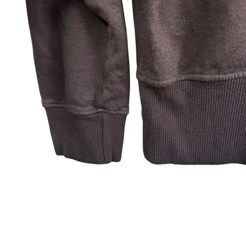 MONROW Women's Supersoft Fleece Mock Neck Slouchy Sweatshirt Black Size XS Gray