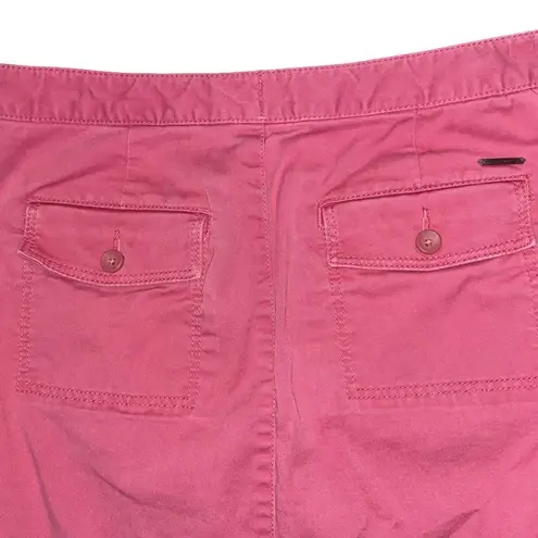 L.L. BEAN Cargo Skirt Size 6 Pink Casual Denim Y2k Boho Chic Retro