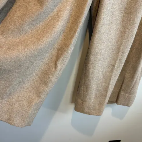 Akris Punto Fiorella Tan Wide Leg Culotte Cropped Wool Blend Pant - size 12