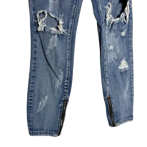 One Teaspoon  Trashed Freebirds in Cobain Skinny Jeans Distressed Size 25