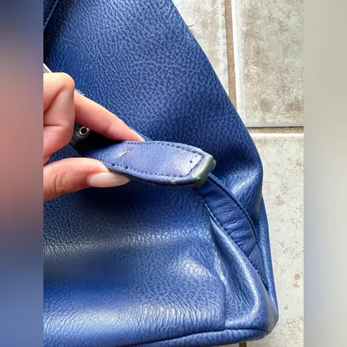 Matt & Nat Blue Vegan Leather Backpack Pebbled leather