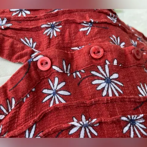 Market & Spruce Red Floral Sleeveless Top L large market spruce stitch fix flowers tank pretty