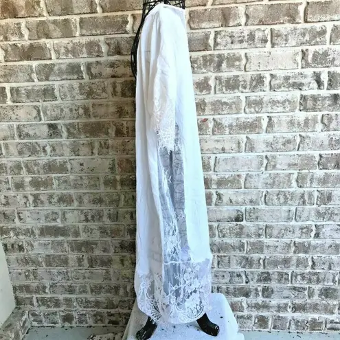 Pins & Needles Lace Longline Kimono White Jacket Medium Urban Outfitters…