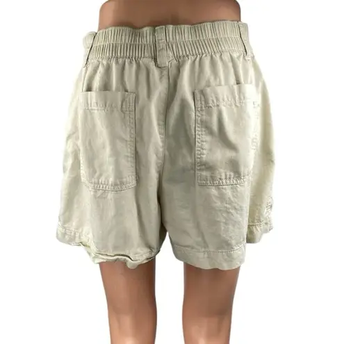 Gap  Women's Beige Tan High Waisted Elastic Waist Straight Mini Shorts Size S