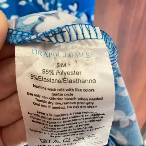 Draper James Ruffle Sleeveless Nightie Dress in Blue Shadow Floral Small Medium