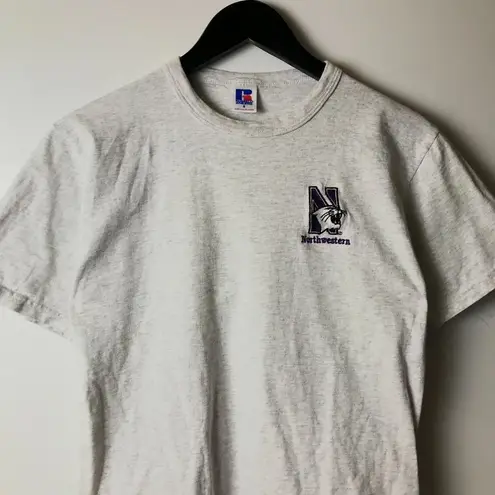 Russell Athletic Northwestern University Wildcats T Shirt Vintage Gray Extra Small XS Football