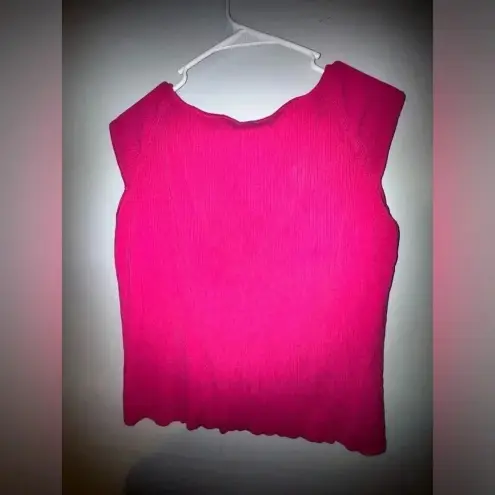 Grace Elements  Hot‎ Pink Tank Top stretchy size Large Barbie silk blend