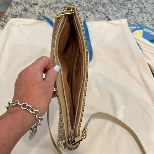 Whiting & Davis beige mesh zip closure convertible crossbody bag - Image 10