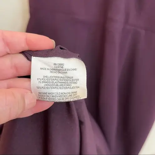 Dress the Population Lyla Purple Burgundy Plunging Sleeveless Bodycon Dress