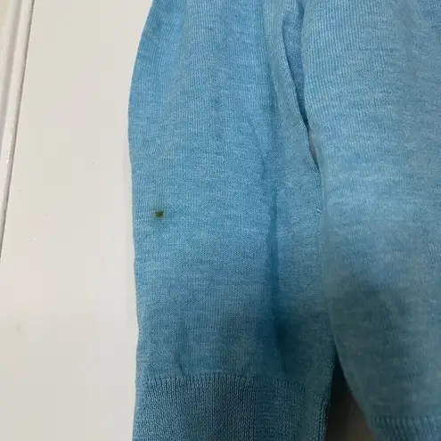 Zadig & Voltaire blue knit long sleeve henley ART pullover cotton top size Small