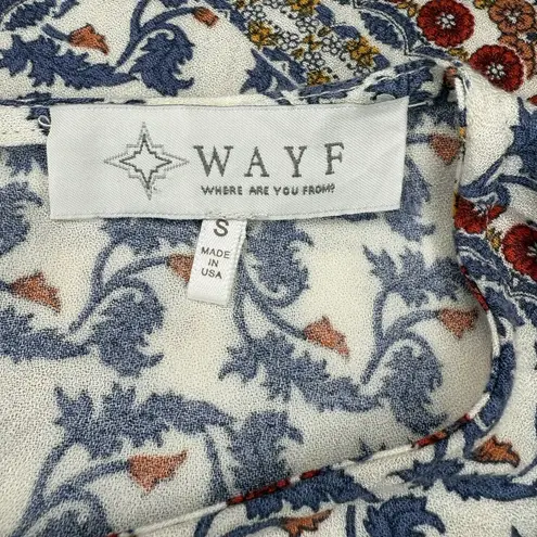 WAYF Anthropologie Dress S Patchwork Cottage Peasant Boho Shift Balloon Sleeve