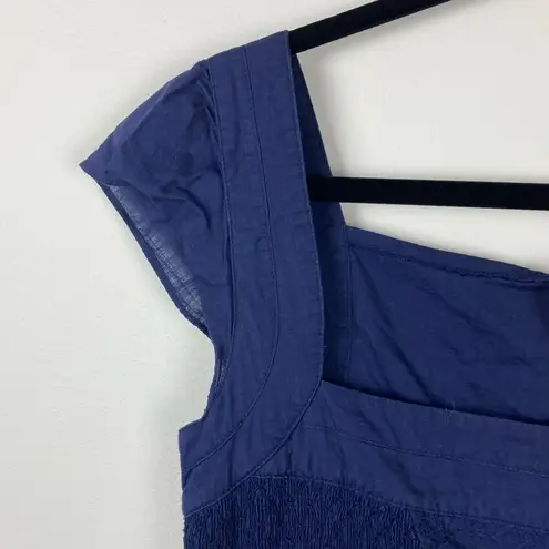 Maeve Anthropologie Supreme Grace Dress Navy Square Neck Women’s Size 4 Cotton