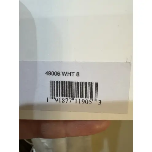 Mac Duggal Mac Diggal White One Shoulder Cutout Charmeuse Gown Satin Size 8