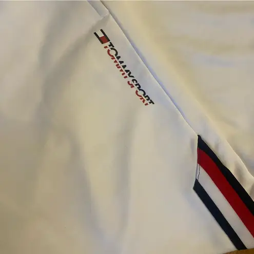 Tommy Hilfiger  Sport Runway Snap Off Classic Logo Colors White Sweat Pants