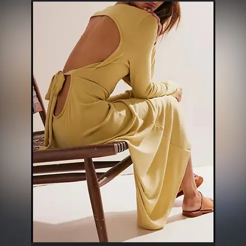 Free People NWOT  beach Aubre Open-Back Essential Maxi dress