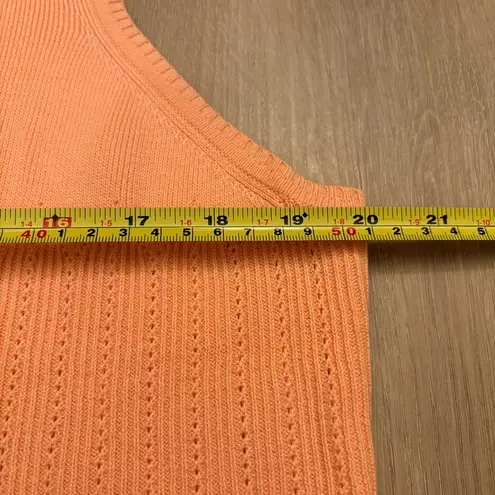 Ashworth Coral Orange V-Neck Golf Sweater Vest Women’s Size Large Preppy