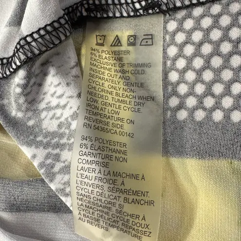 Allison Daley Large Top Geometric Stretch 3/4 Sleeve Round Neck Pullover Multi