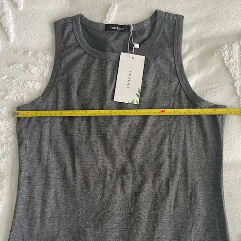 Vacziom Womens Crewneck Tank Top - Dark Gray - Size M - NWT