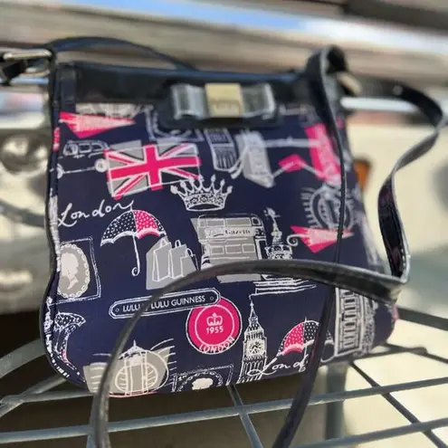 Lulu Guinness Union Jack Print Shoulder Bag Blue