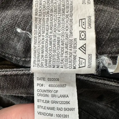 Vintage Grane Jeans Juniors 13 32x30 Dark Gray Rad Skinny Mid Rise Y2K Denim Size undefined